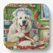 ピレネー素晴らしズホリデーベーキング:フェスティバルクリスマス ペーパープレート (正面)