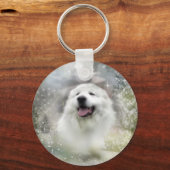 ピレネー素晴らしズ冬のシーン キーホルダー (正面)