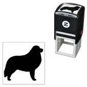 ピレネー素晴らしズ犬の毛のシルエット セルフインキングスタンプ (インサイチュ)