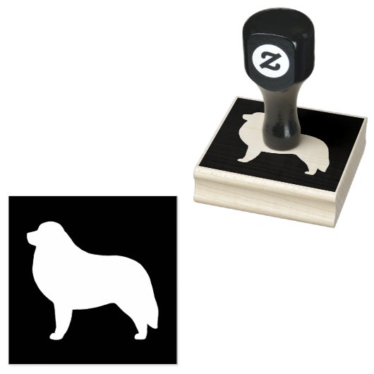 ピレネー素晴らしズ犬の毛のシルエット ラバースタンプ (押印)