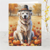 ピレネー素晴らしズ紅葉感謝祭アート カード (黄色い花)