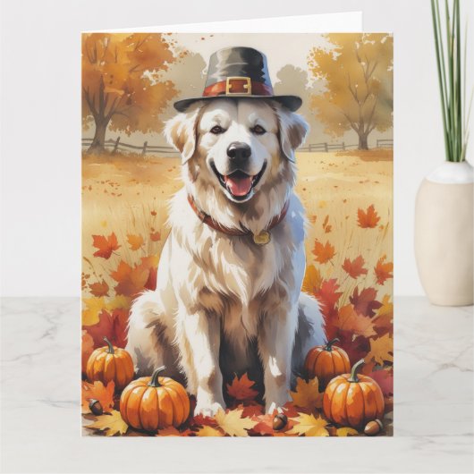 ピレネー素晴らしズ紅葉感謝祭アート カード (正面)