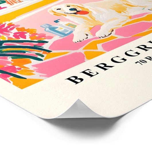 ピレネー素晴らしズ・アートプリント、バスルームおもしろい・ウォール・アート、 ポスター (角)