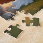 ピレネー素晴らしドッグスパンプキンハロウィンおもしろい ジグソーパズル (側面)