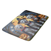 ピレネー素晴らしドッグスパンプキンハロウィンおもしろい バスマット (アングル)