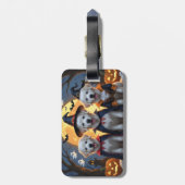 ピレネー素晴らしドッグスパンプキンハロウィンおもしろい ラゲッジタグ (裏面縦)