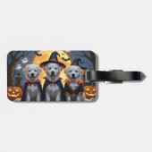 ピレネー素晴らしドッグスパンプキンハロウィンおもしろい ラゲッジタグ (裏面横)