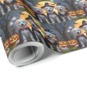 ピレネー素晴らしドッグスパンプキンハロウィンおもしろい ラッピングペーパー (ロールコーナー)