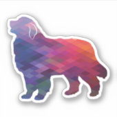 ピレネー素晴らしドッグブリードジオのシルエットパープル シール (正面)