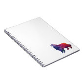 ピレネー素晴らしドッグブリードジオのシルエットパープル ノートブック (右側)