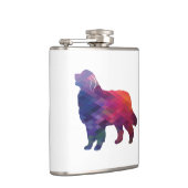 ピレネー素晴らしドッグブリードジオのシルエットパープル フラスク (右)