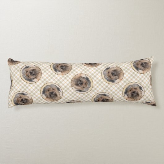 ピレネー絵を描アン・シェパードの長い毛に覆われた犬の芸術 ボディピロー (裏面)