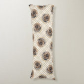 ピレネー絵を描アン・シェパードの長い毛に覆われた犬の芸術 ボディピロー (正面縦)