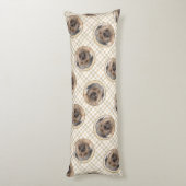 ピレネー絵を描アン・シェパードの長い毛に覆われた犬の芸術 ボディピロー (裏面 (縦))