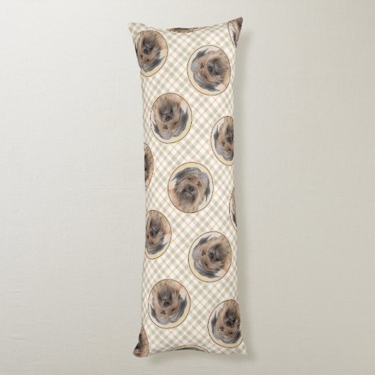 ピレネー絵を描アン・シェパードの長い毛に覆われた犬の芸術 ボディピロー (裏面 (縦))