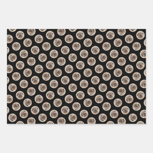 ピレネー絵を描アン・シェパードの長い毛に覆われた犬の芸術 ラッピングペーパーシート (正面3)