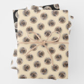 ピレネー絵を描アン・シェパードの長い毛に覆われた犬の芸術 ラッピングペーパーシート (インサイチュ)