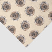 ピレネー絵を描アン・シェパードの長い毛に覆われた犬の芸術 薄葉紙 (詳細)