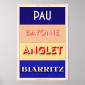 ピレネー – アトランティケスヌーベルアクイタインアールデコP ポスター (正面)