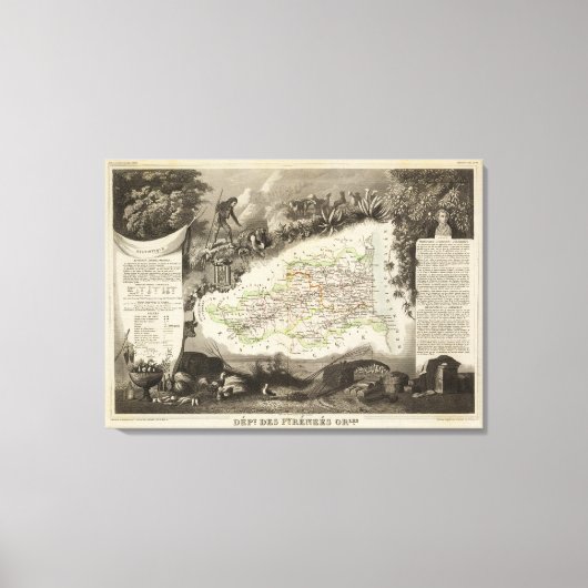 ピレネー・オルレス省 キャンバスプリント (正面)