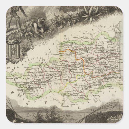 ピレネー・オルレス省 スクエアシール (正面)