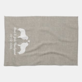 ピレネ素晴らしーシルエットとハート キッチンタオル (横)