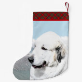 ピレネ素晴らしーズ絵画ズ-オリジナルドッグアート スモールクリスマスストッキング (裏面)