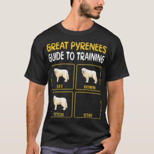 ピレネ素晴らしー犬の服従を訓練するガイド Tシャツ