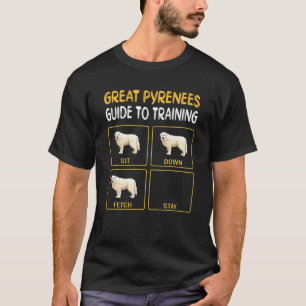 ピレネ素晴らしー犬の服従を訓練するガイド Tシャツ