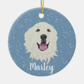 ピレパーソナライズされたネー素晴らしズ セラミックオーナメント (正面)