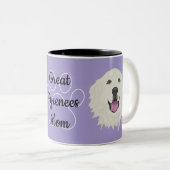 ピレパーソナライズされたネー素晴らしパパ/ママ ツートーンマグカップ (正面右)