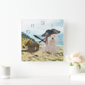 ピレートウェスティ スクエア壁時計 (ホーム)