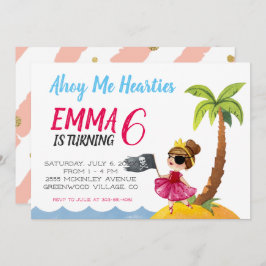 ピレートクイーンパーティの招待状 招待状