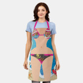ピレートビキニビーチ料理ベーキングキッチン エプロン (着用した状態)