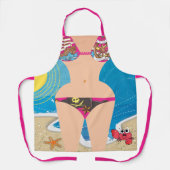 ピレートビキニビーチ料理ベーキングキッチン エプロン (正面)