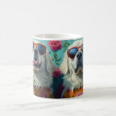 ピレ素晴らしネーとハートバラバレンタインデー コーヒーマグカップ (中央)