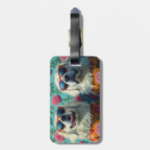 ピレ素晴らしネーとハートバラバレンタインデー ラゲッジタグ (裏面縦)