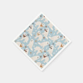 ピレ素晴らしネーの前足とボーンナプキン スタンダードカクテルナプキン (角)