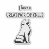 ピレ素晴らしネーの恋人素晴らし私は膝のペア シール (正面)