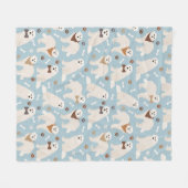 ピレ素晴らしネーの足と骨 フリースブランケット (正面(横))