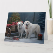 ピレ素晴らしネーススノースイクリスマスデコール カード (正面)