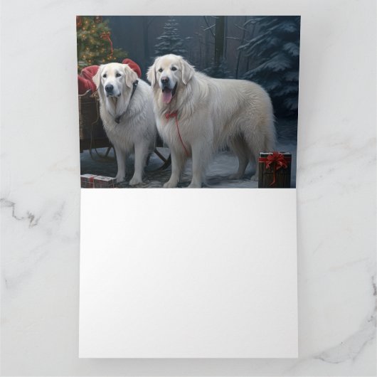 ピレ素晴らしネーススノースイクリスマスデコール カード (内部)