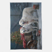 ピレ素晴らしネーススノースイクリスマスデコール キッチンタオル (縦)