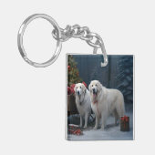 ピレ素晴らしネーススノースイクリスマスデコール キーホルダー (正面左)