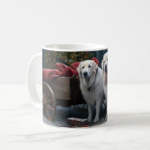 ピレ素晴らしネーススノースイクリスマスデコール コーヒーマグカップ (正面左)