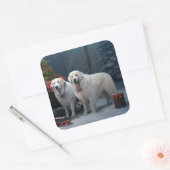 ピレ素晴らしネーススノースイクリスマスデコール スクエアシール (封筒)