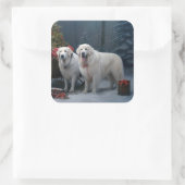 ピレ素晴らしネーススノースイクリスマスデコール スクエアシール (バッグ)