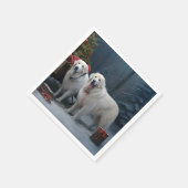 ピレ素晴らしネーススノースイクリスマスデコール スタンダードカクテルナプキン (角)