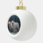 ピレ素晴らしネーススノースイクリスマスデコール セラミックボールオーナメント (右)