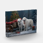 ピレ素晴らしネーススノースイクリスマスデコール フォトブロック (左)